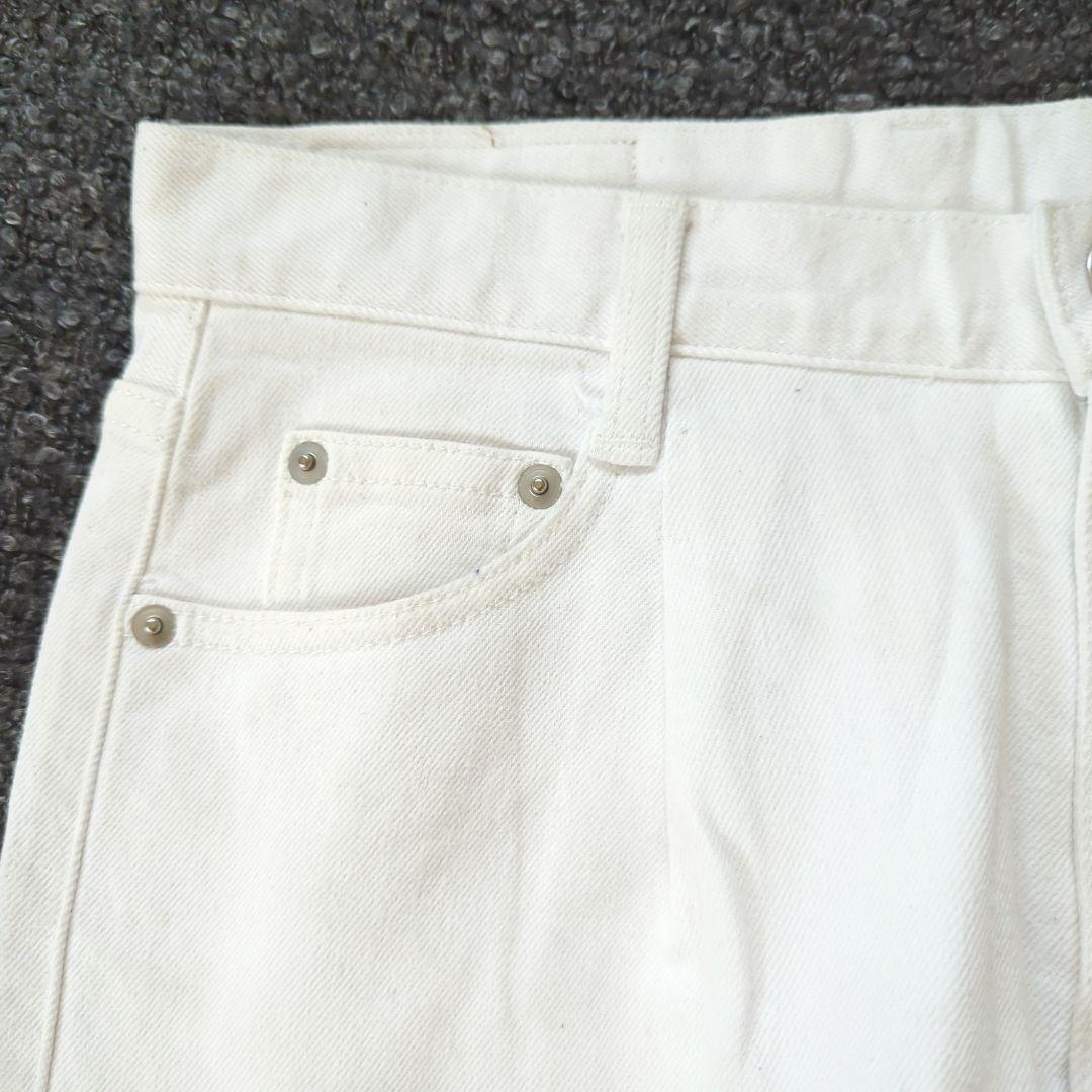 23ss ドゥーズィエムクラス　タックバギーデニム　白36 エブリデイアイライク