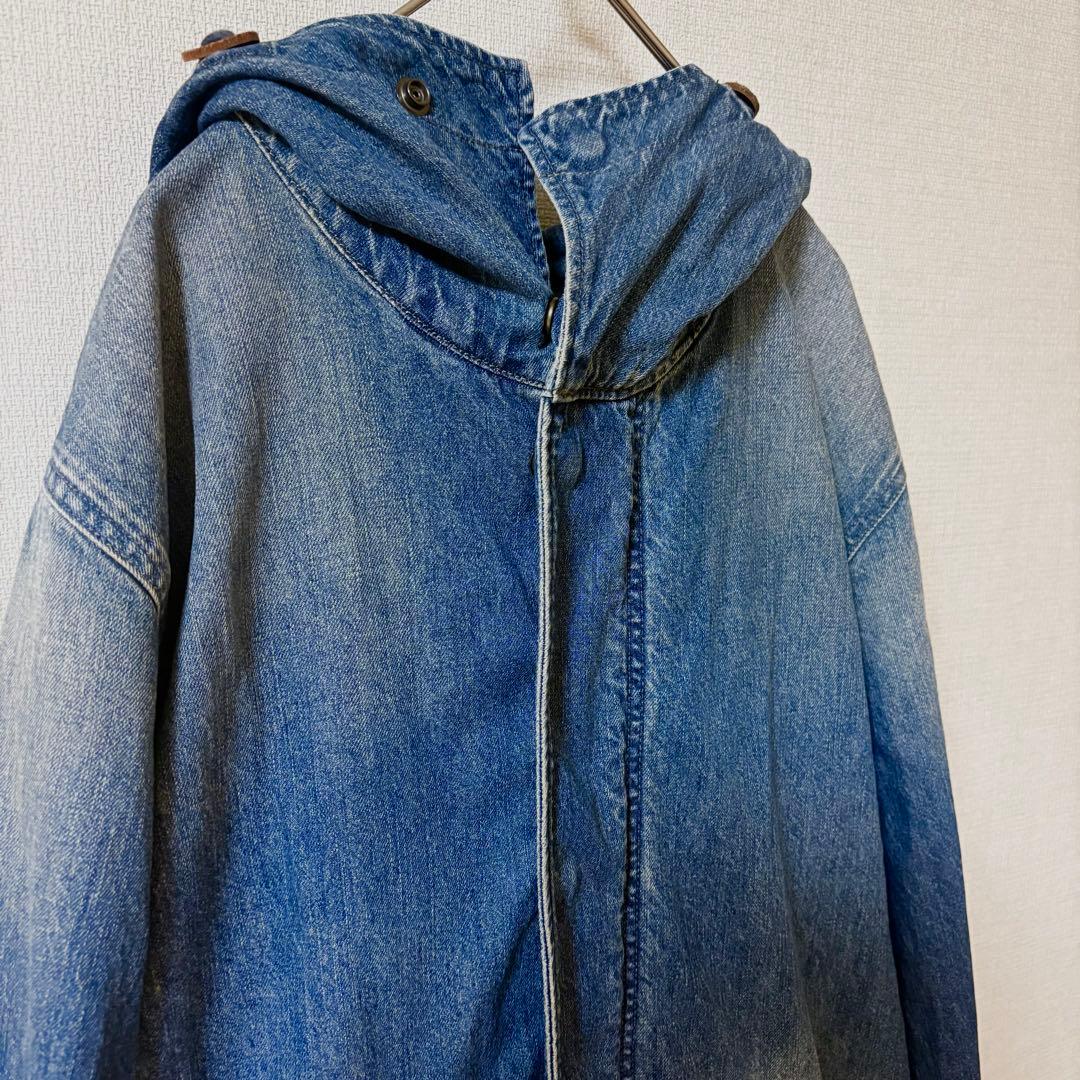 Johnbull フード付きデニムモッズコート ダウンライナー付き　a269