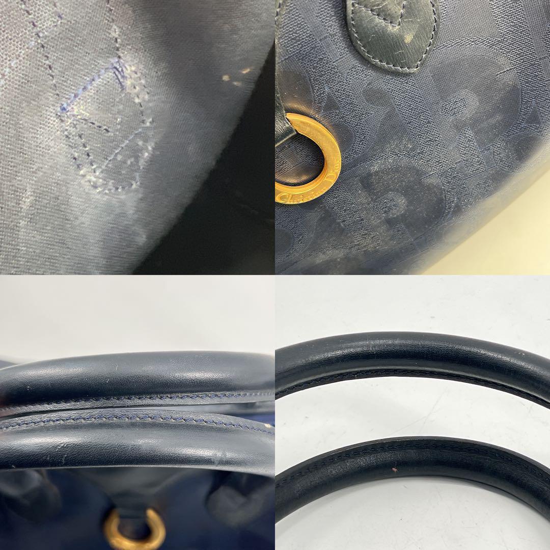 Christian Dior ディオール トロッター ボストン ヴィンテージ 紺