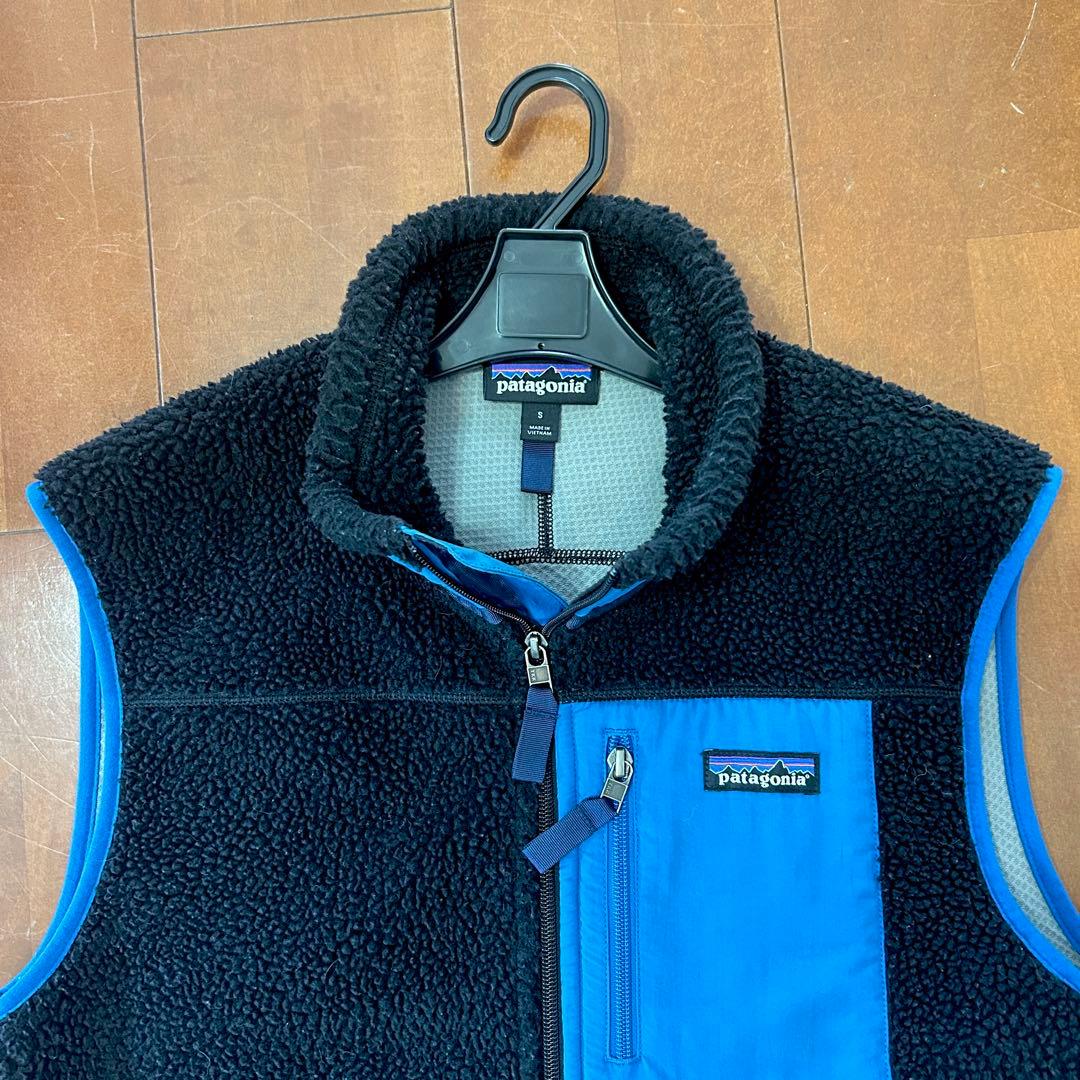 ト*ー様 patagonia レトロX フリース ベスト ブラック/ブルー
