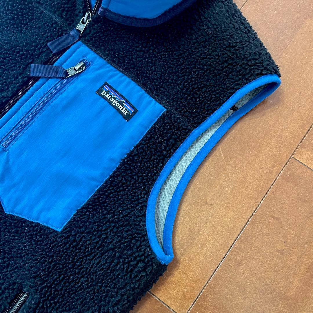 ト*ー様 patagonia レトロX フリース ベスト ブラック/ブルー