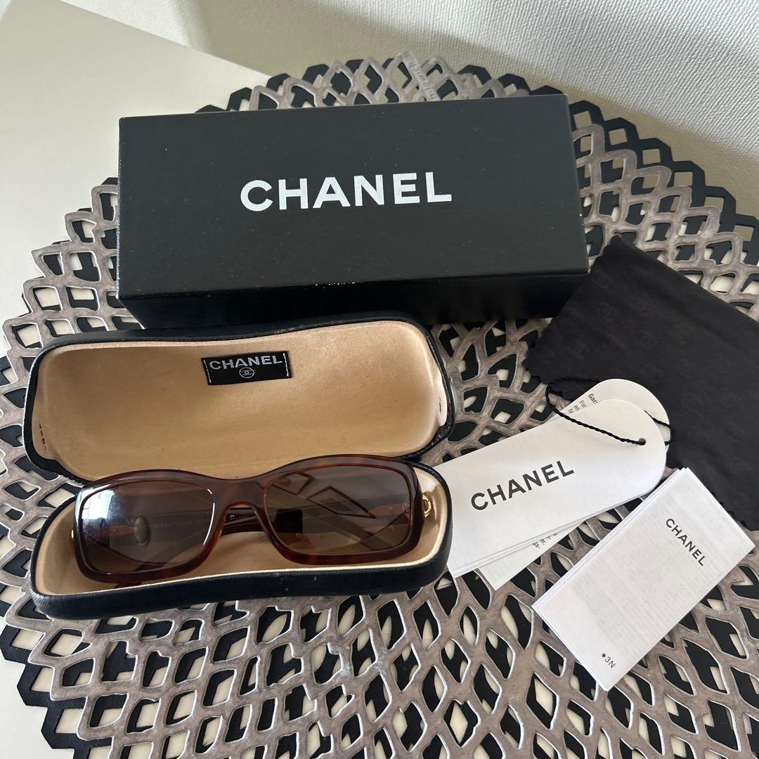超美品CHANEL サングラス茶系 付属品全てあり