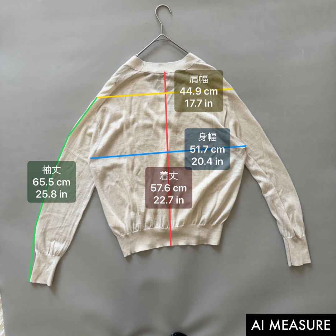 25年モデル ATON RAMIE WOOL Vネックニットカーディガン 02