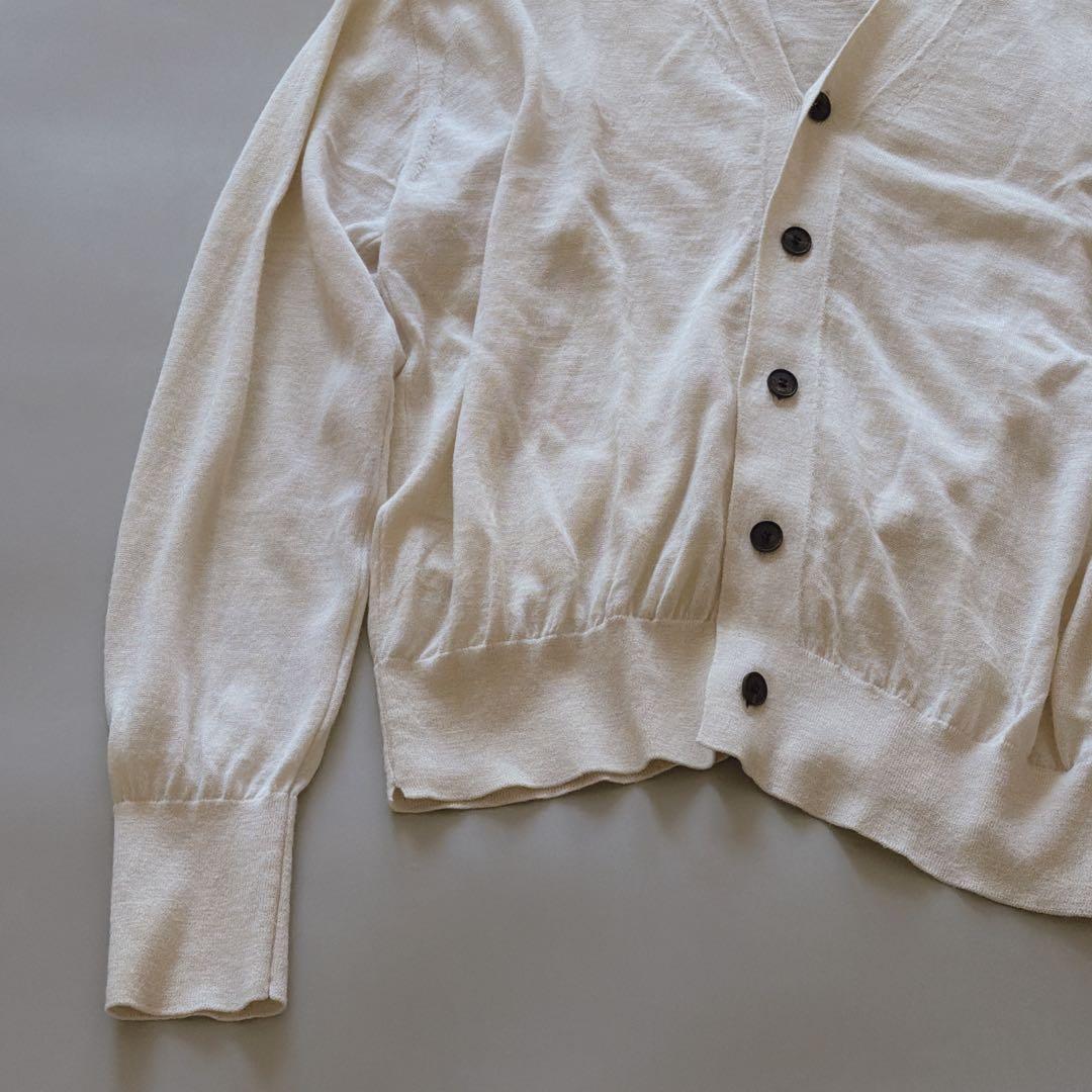 25年モデル ATON RAMIE WOOL Vネックニットカーディガン 02
