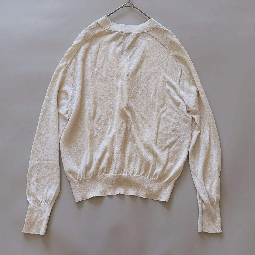25年モデル ATON RAMIE WOOL Vネックニットカーディガン 02