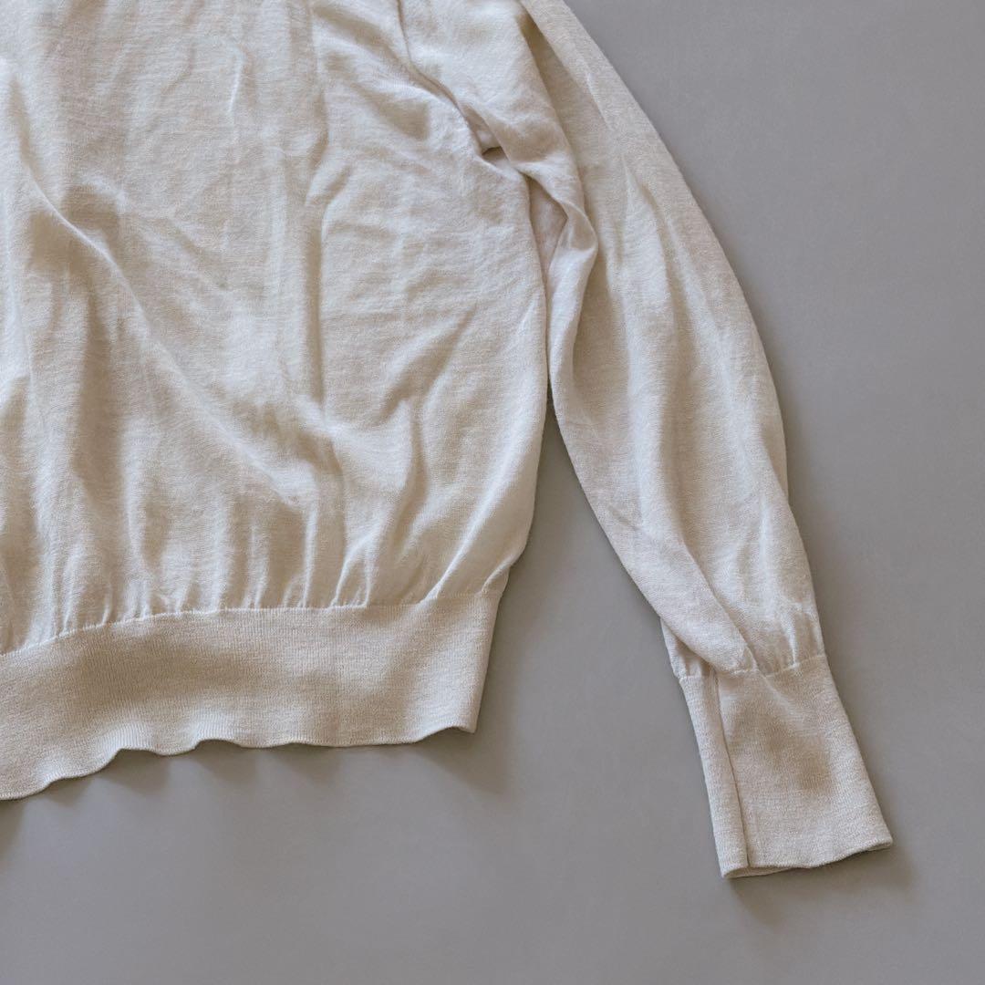 25年モデル ATON RAMIE WOOL Vネックニットカーディガン 02
