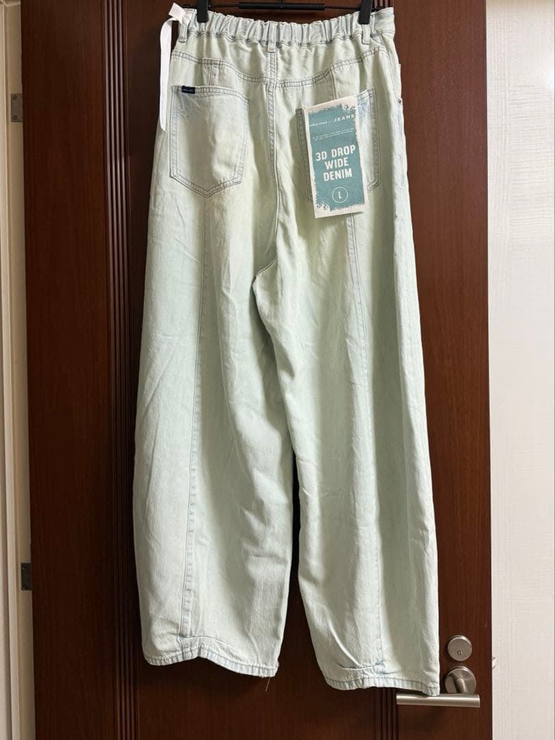 ニコアンド　3Dドロップデニムパンツ　L