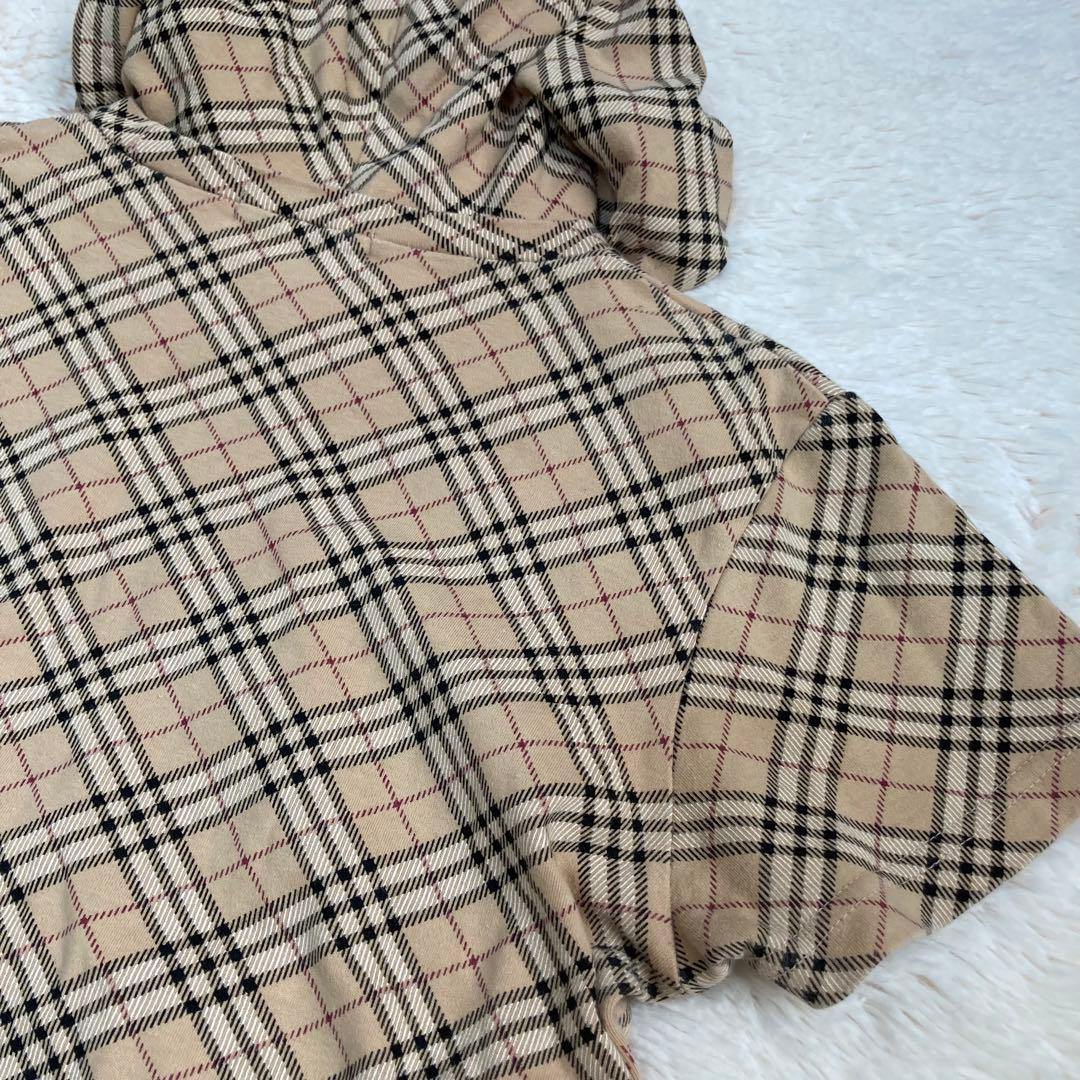 Burberry London Tシャツ 半袖 フード ノバチェック ロゴ