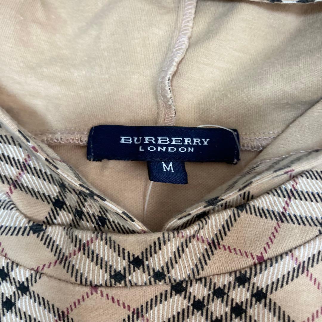 Burberry London Tシャツ 半袖 フード ノバチェック ロゴ