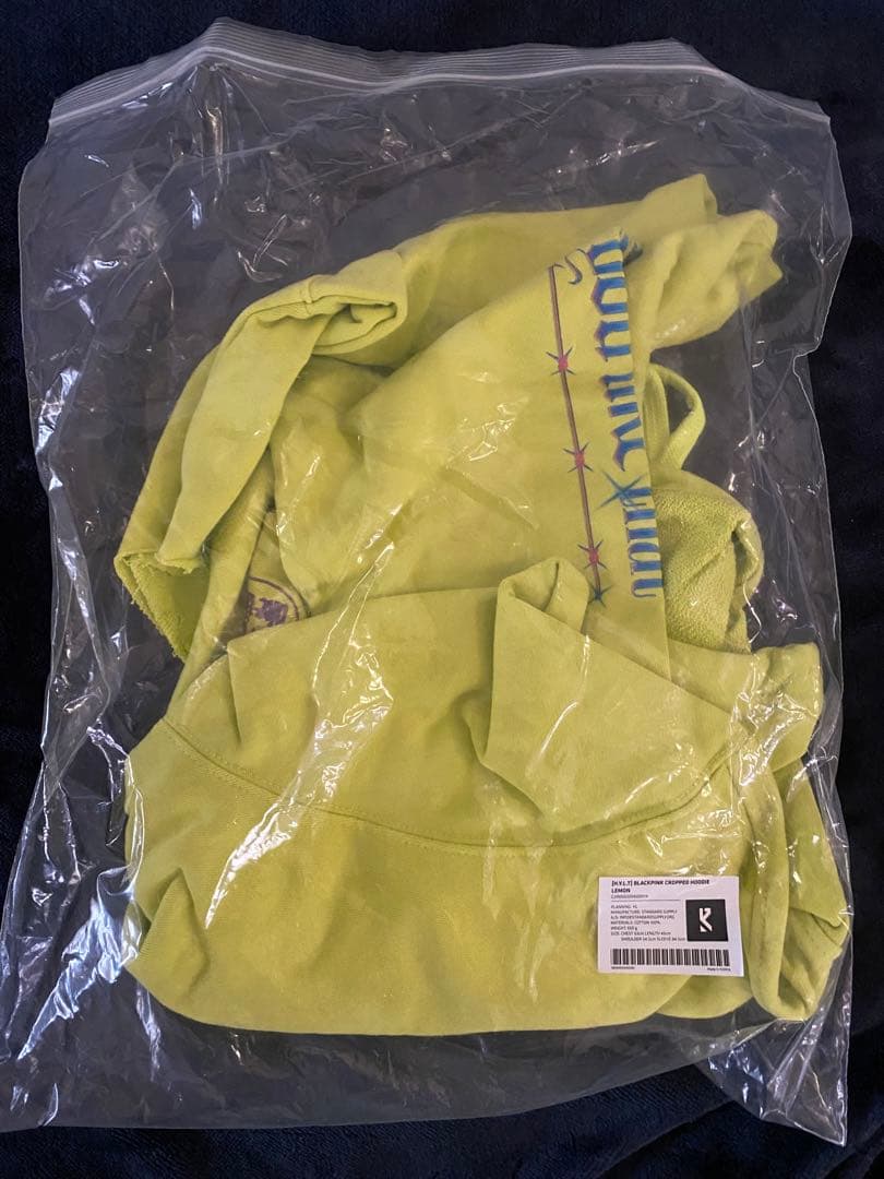 K-POP・アジア [H.Y.L.T] BLACKPINK CROPPED HOODIE LEMON