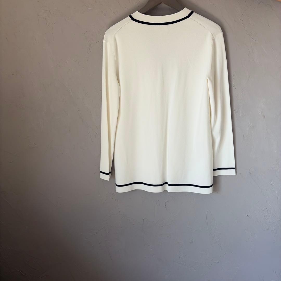 【ほぼ新品❗️Theory】黒ライン カーディガン