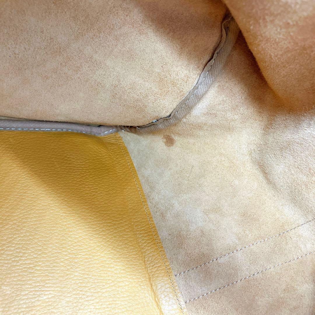 【LOEWE】ボストンバッグ　アナグラム型押し　オレンジ　レザー　ゴールド金具.