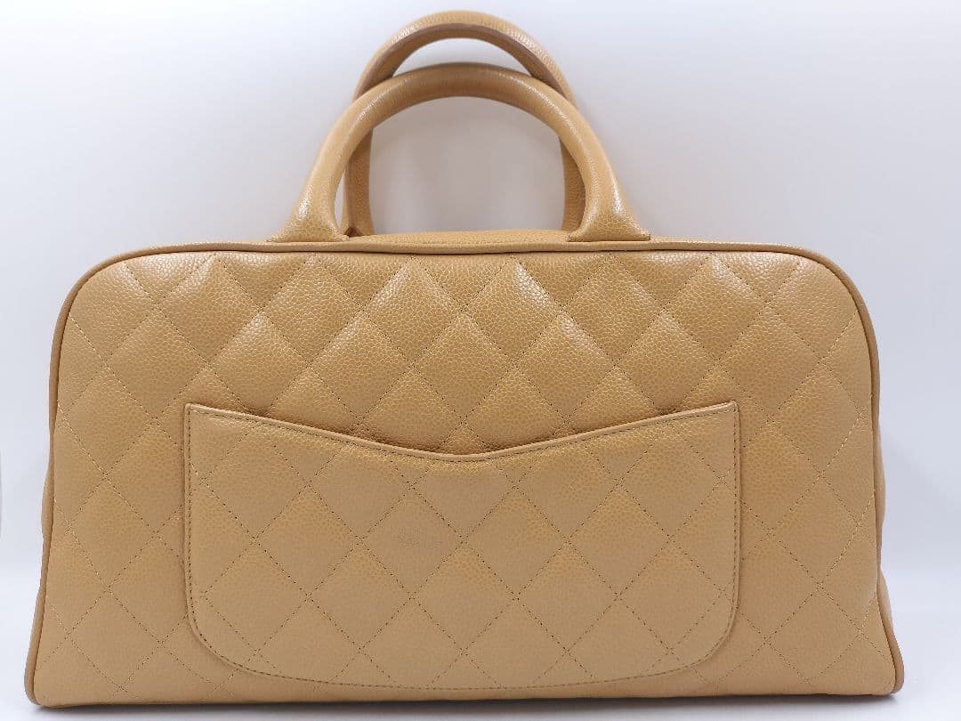 き*ら様 正規品　CHANEL キャビアスキン ココマーク ボストンバック　シャ