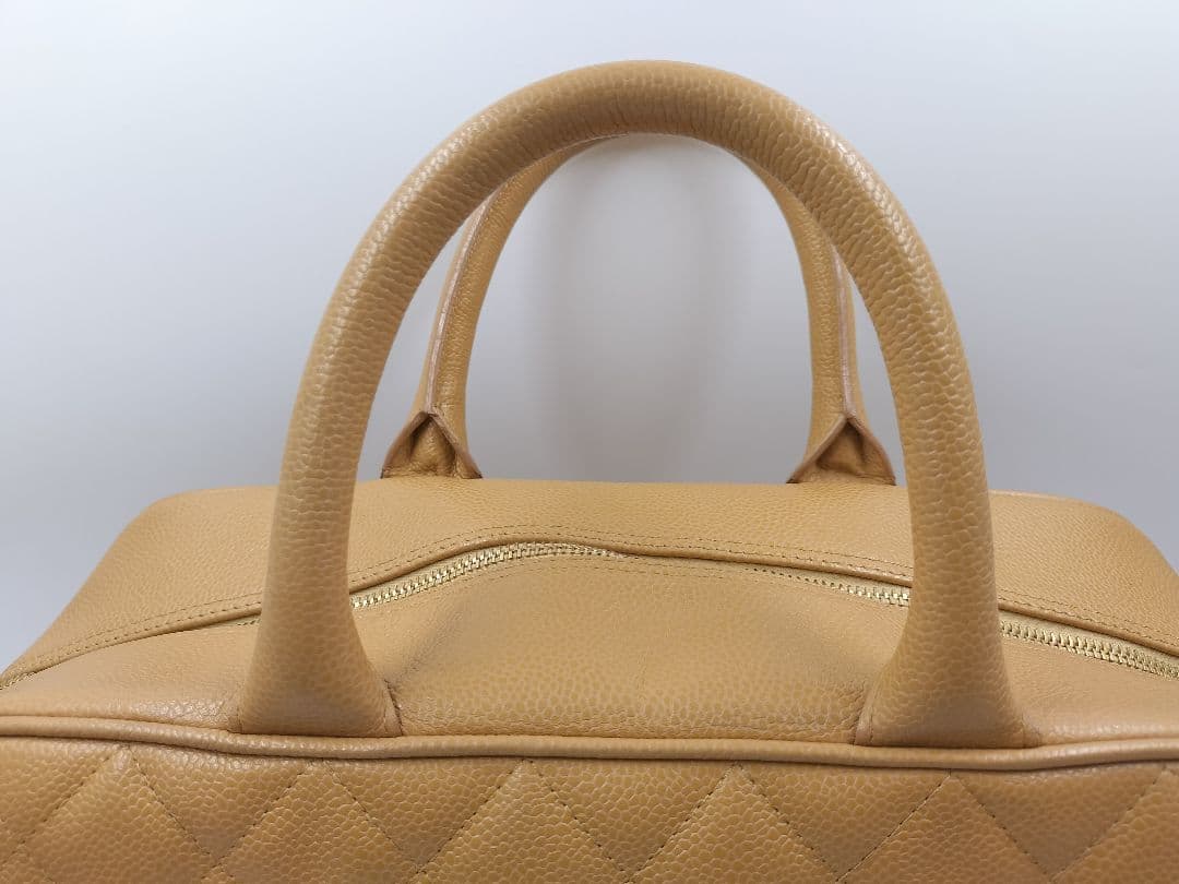 き*ら様 正規品　CHANEL キャビアスキン ココマーク ボストンバック　シャ