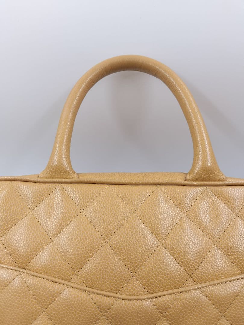 き*ら様 正規品　CHANEL キャビアスキン ココマーク ボストンバック　シャ