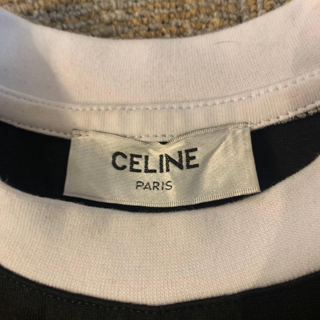 CELINE ブラック ホワイト Tシャツ