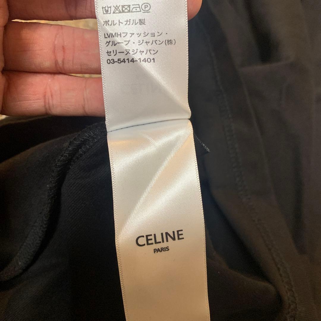 CELINE ブラック ホワイト Tシャツ