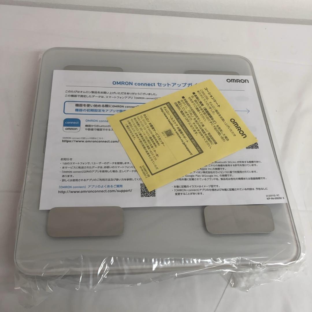 オムロン 体重 OMRON connect対応 自動認識 シャイニーホワイト