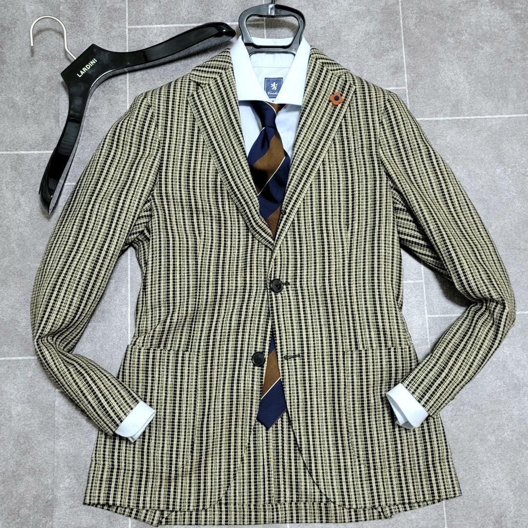 ★Kofb様 LARDINI 春夏 シルク テーラードジャケット 44