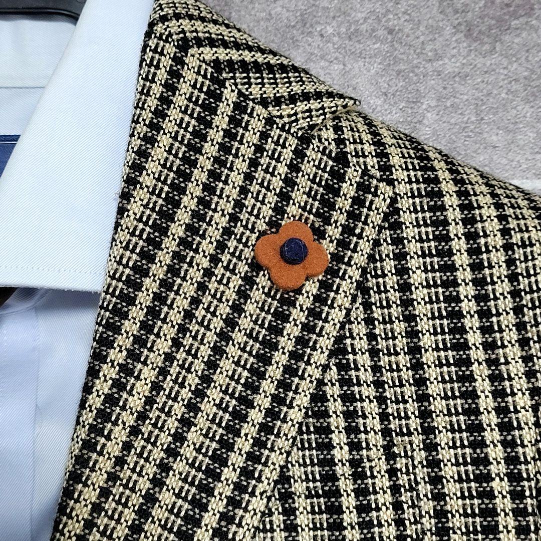 ★Kofb様 LARDINI 春夏 シルク テーラードジャケット 44