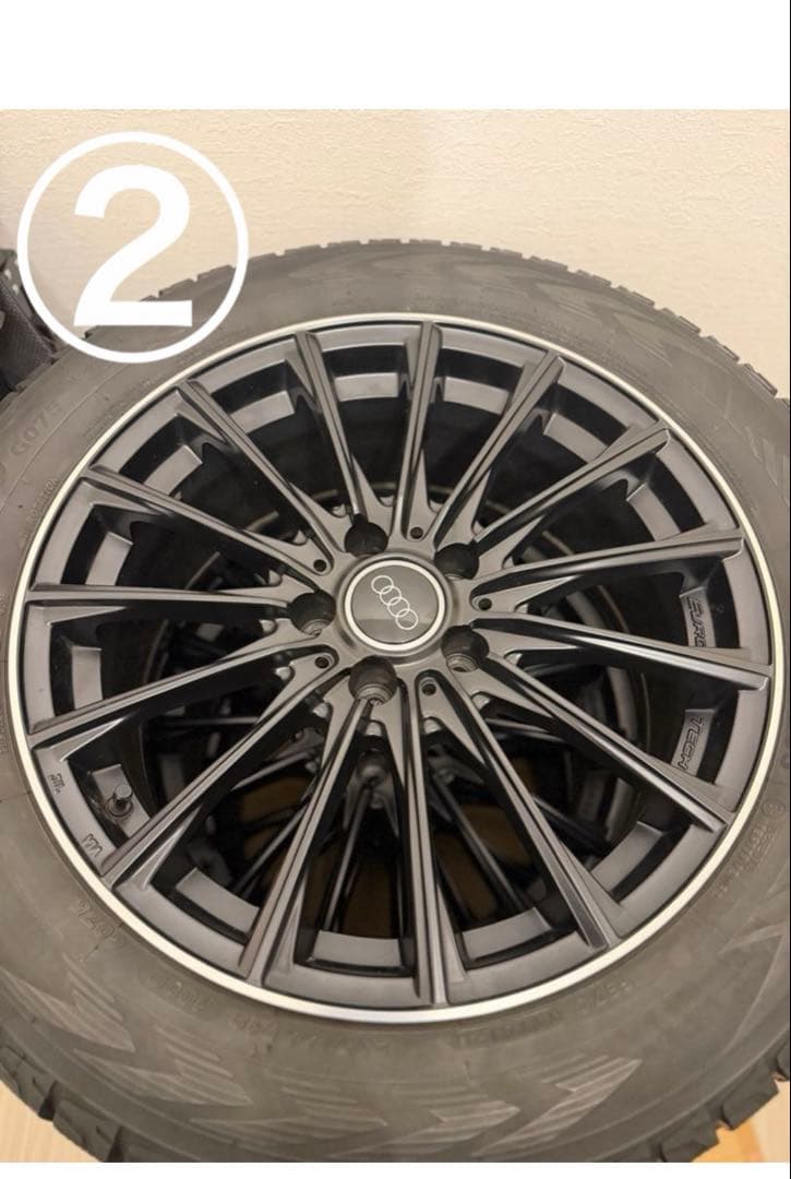 ②送料無料235/55R18×5H PCD112 EURO TECHスタッドレス