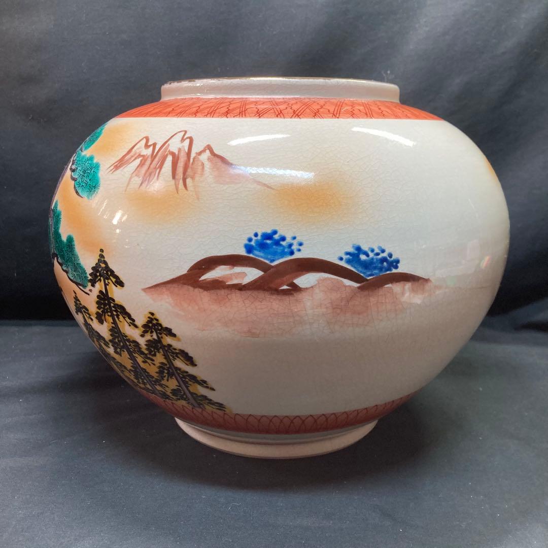 【美品】九谷焼 南仙 飾り壺