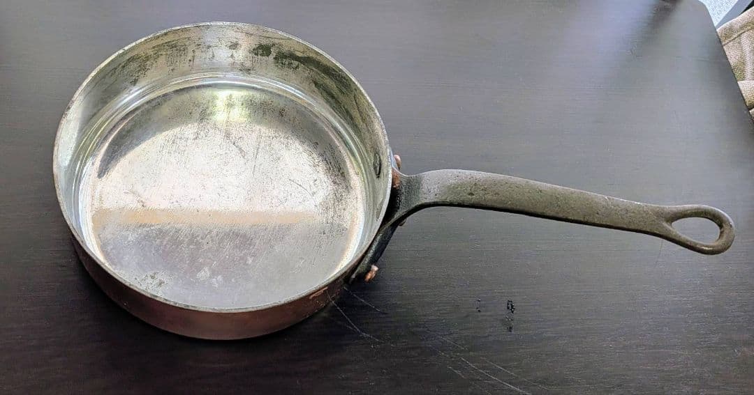 銅製 片手鍋 鉄製ハンドル付き　フランス製 約20センチ