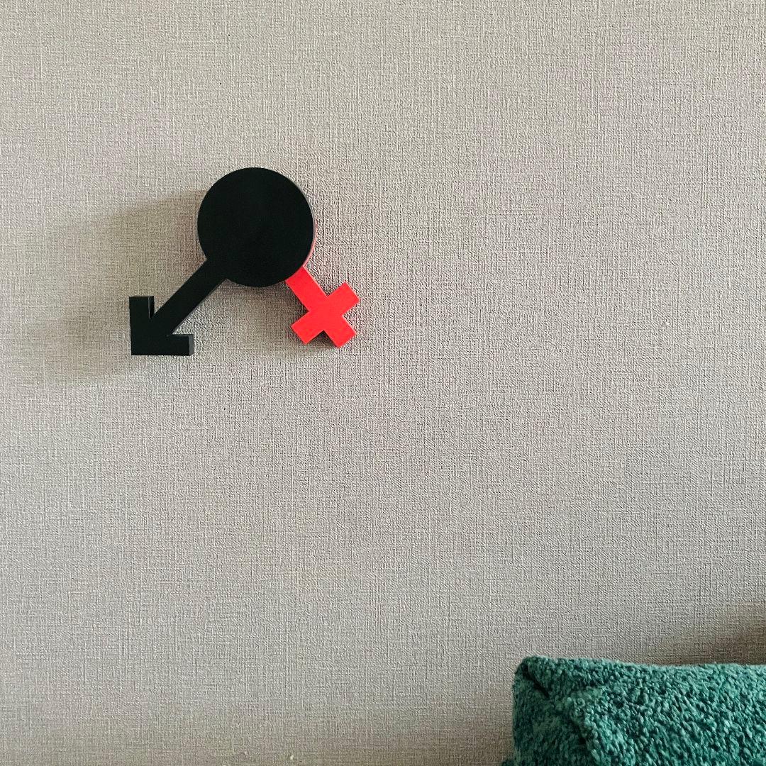 Block Clock Man & Woman 時計 オブジェ ポストモダン