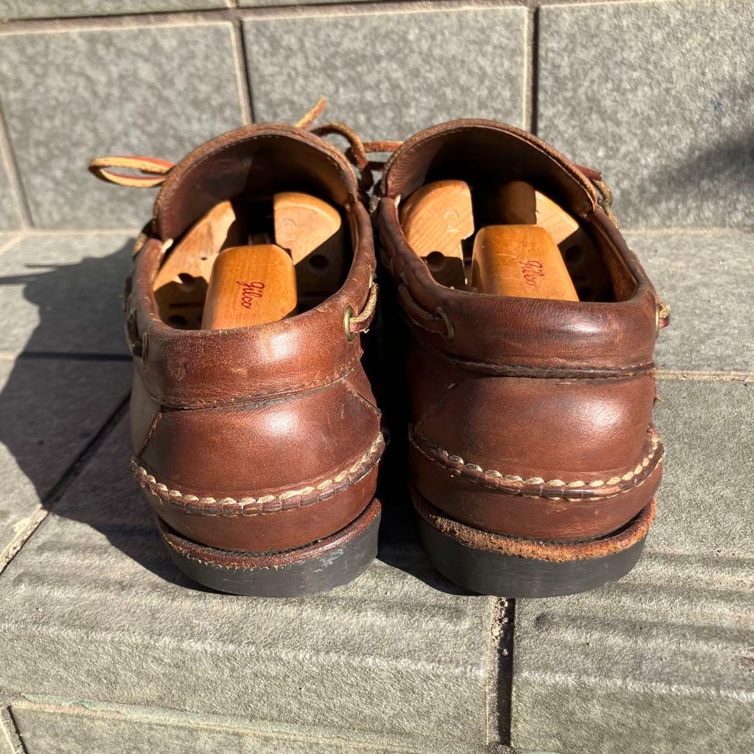 ブラウンレザーモカシン　usa製
