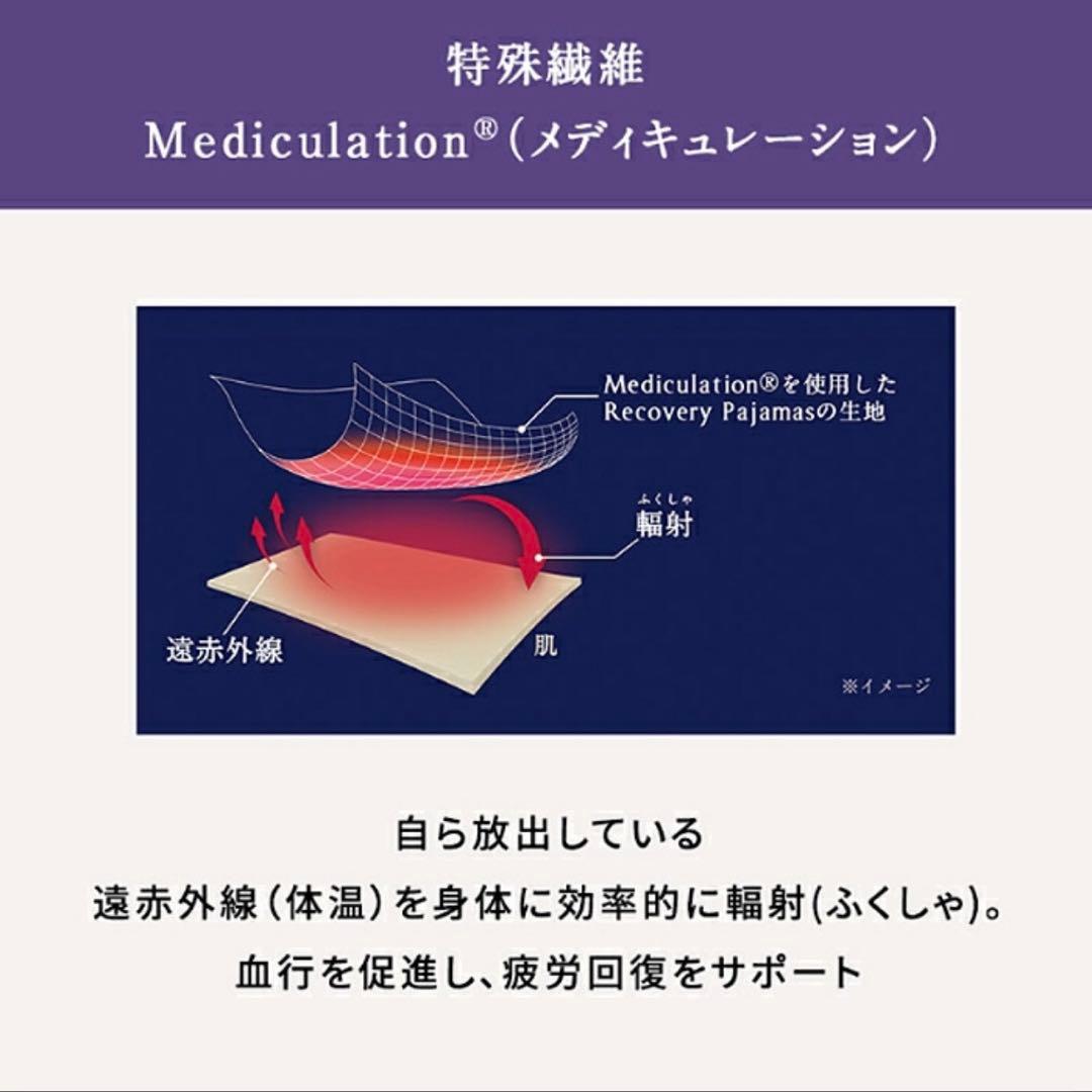 ニューピース　リカバリーパジャマ　セット　(ショート)ネイビー　Sサイズ
