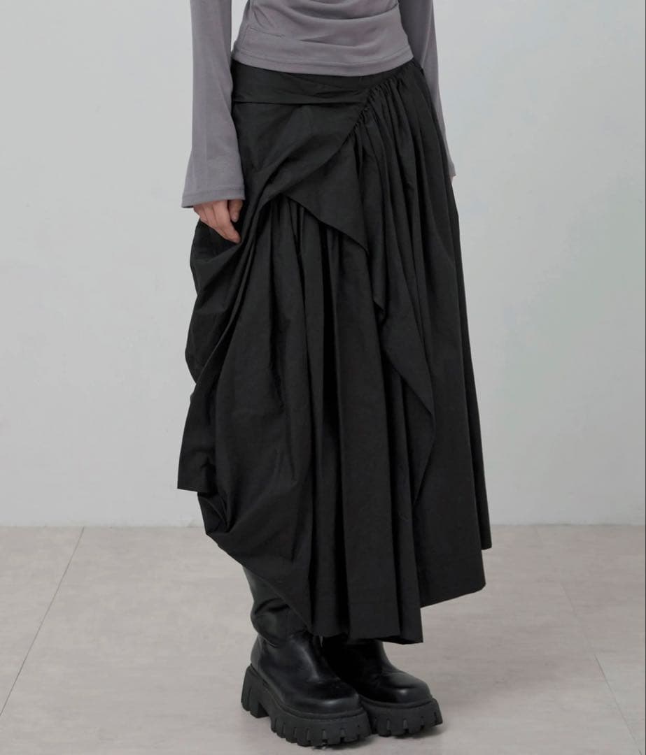 【限定値下げ】 FLAREUP アシンメトリックドレープロングスカート