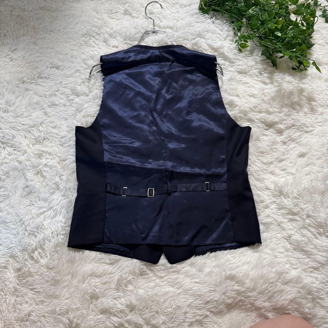 《新品》TAKEO KIKUCHI ジレ ネイビー M ビジネス フォーマル