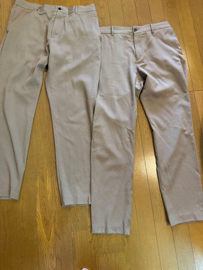 ZARA ORIGINS ダブルスーツ 新品キャメル パンツ2本 XL