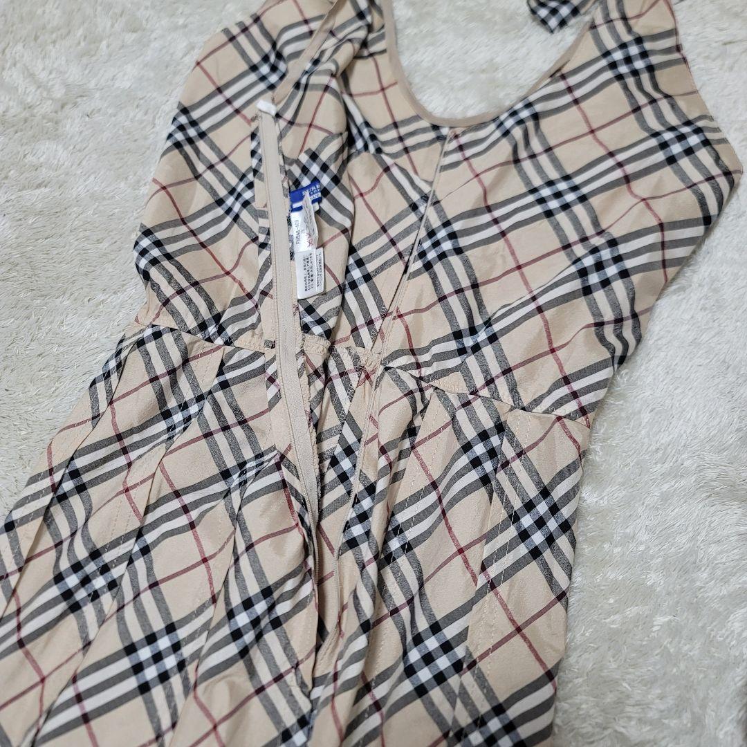 美品✨バーバリーブルーレーベル ワンピース ノバチェック フレア Aライン