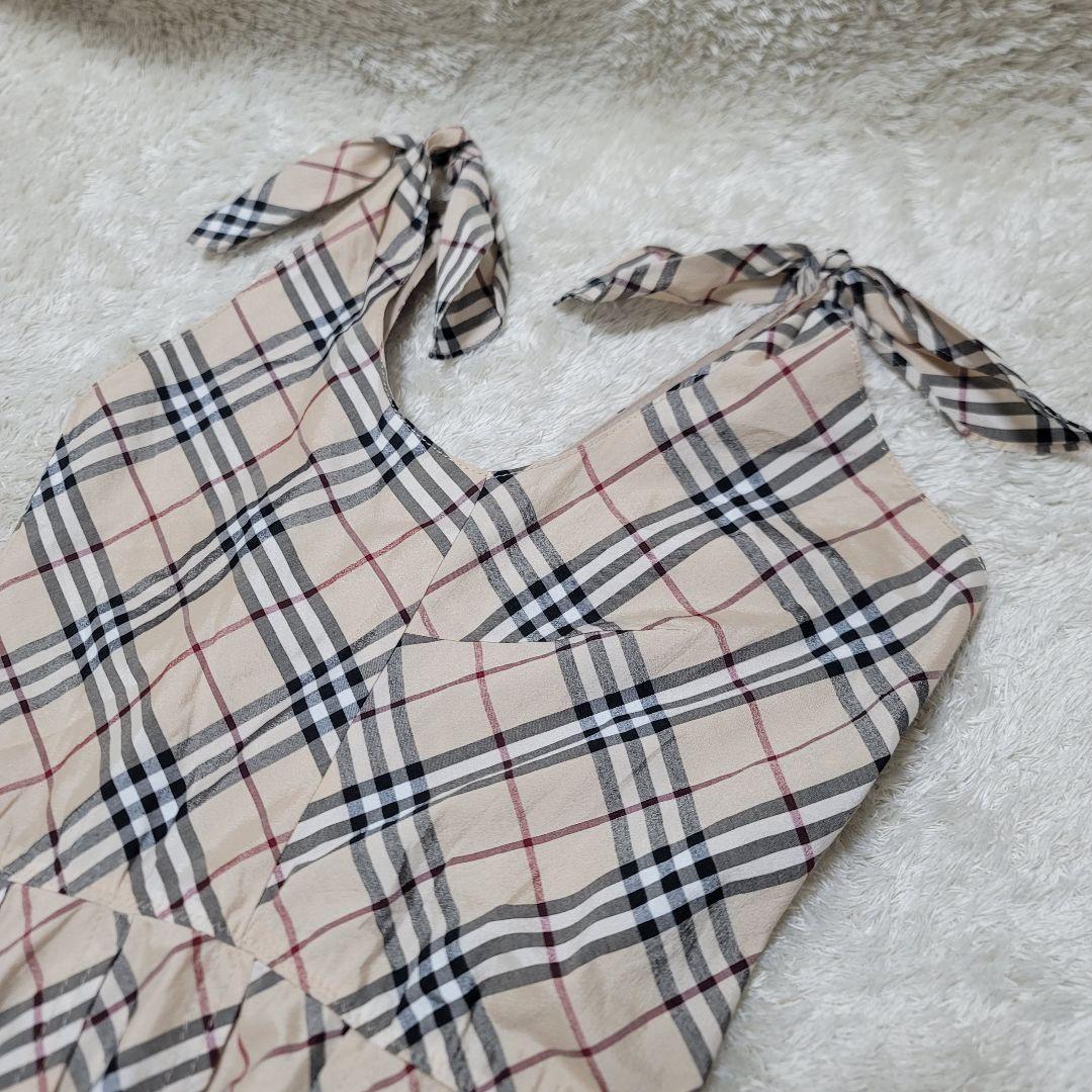 美品✨バーバリーブルーレーベル ワンピース ノバチェック フレア Aライン