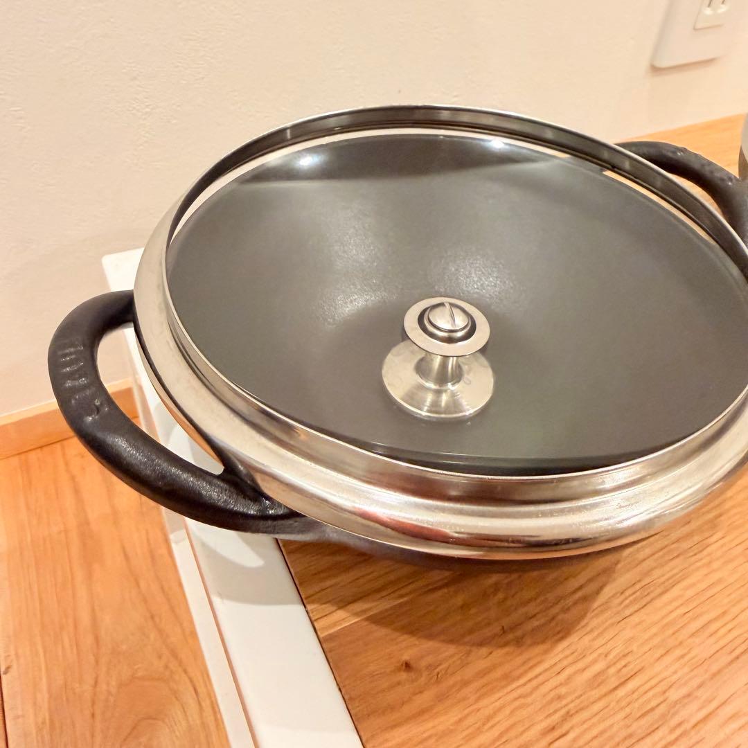 ストウブ Staubベビーウォック 16cm グレイー 鍋 料理 無水 遠赤外線