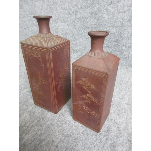 備前焼角徳利2本 [B28160]