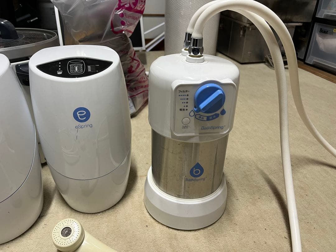 eSpring 浄水器セット 3個 風呂用浄水器1個 ジャンク品 Amway