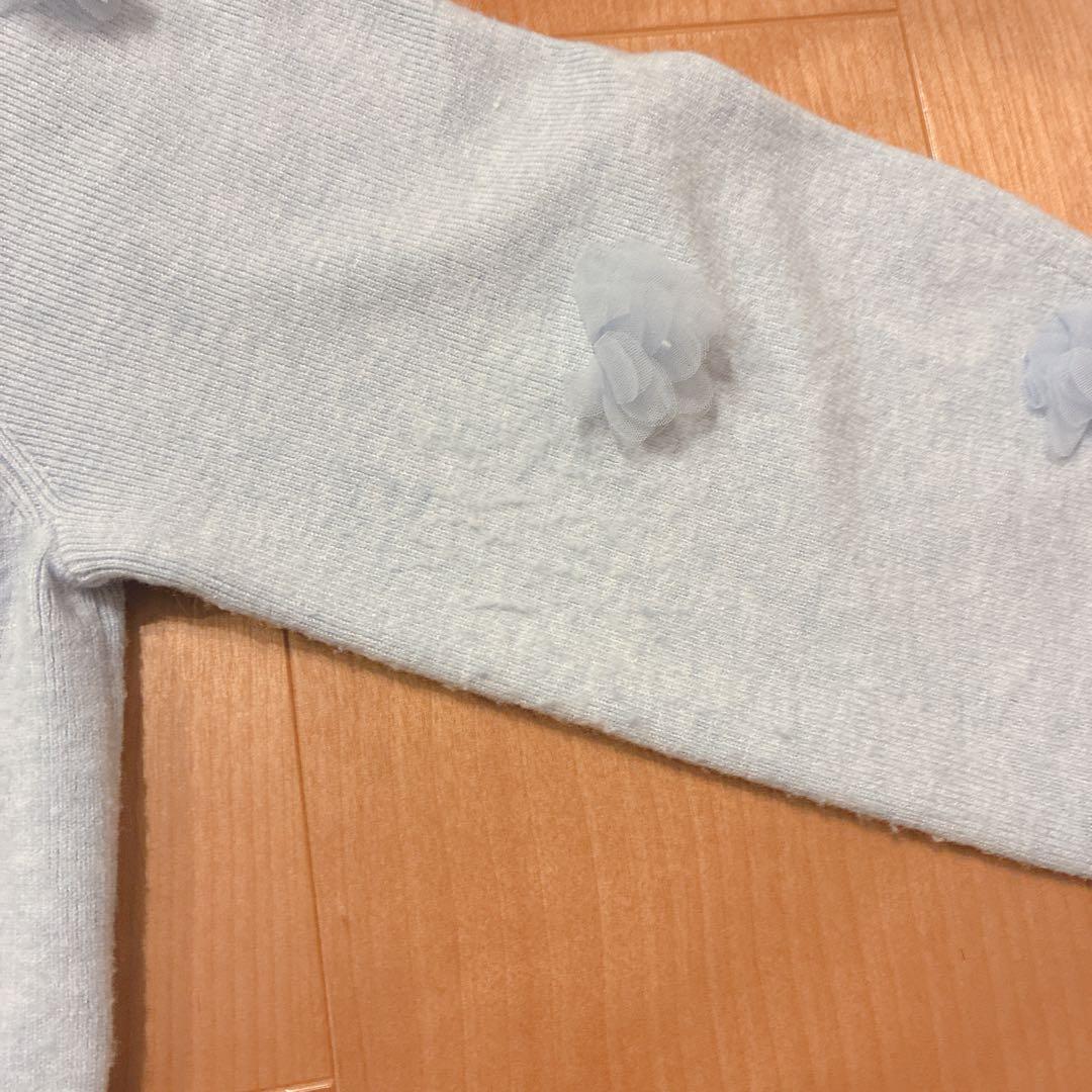 もも様 スナイデルフラワーモチーフカーディガン水色