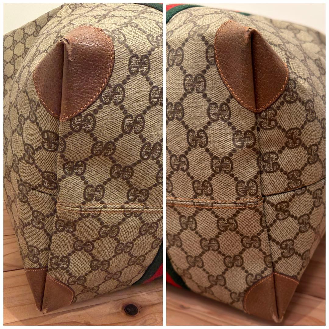 専用GUCCI オールドグッチ シェリーライン GG柄レザー トートバッグ