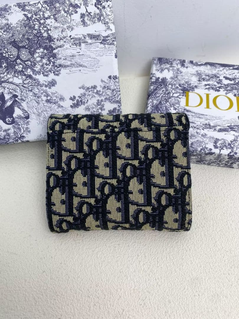 DIOR Oblique D バックル 三つ折り財布