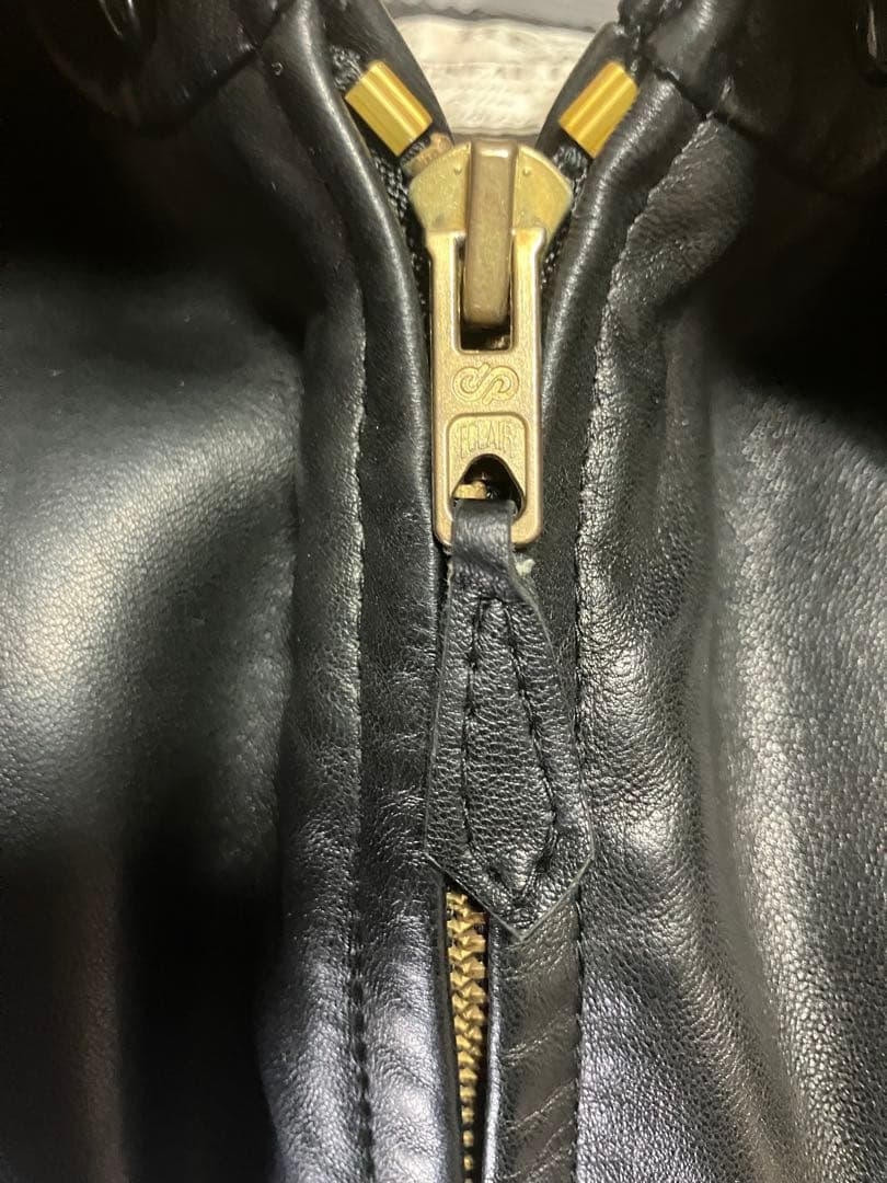 良品 HERMES 80's 90's ラムレザー ボンバー ジャケット 52