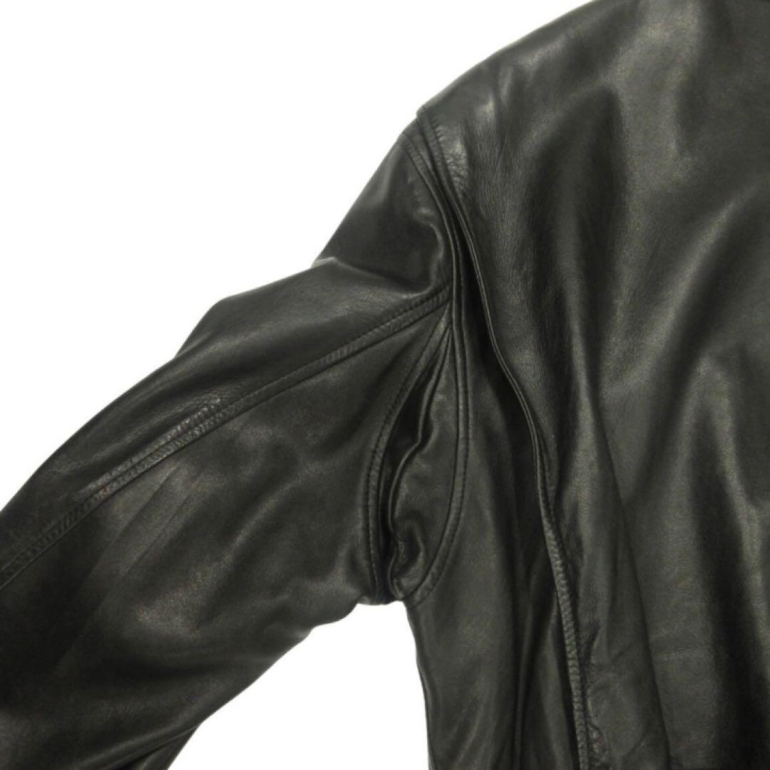 良品 HERMES 80's 90's ラムレザー ボンバー ジャケット 52