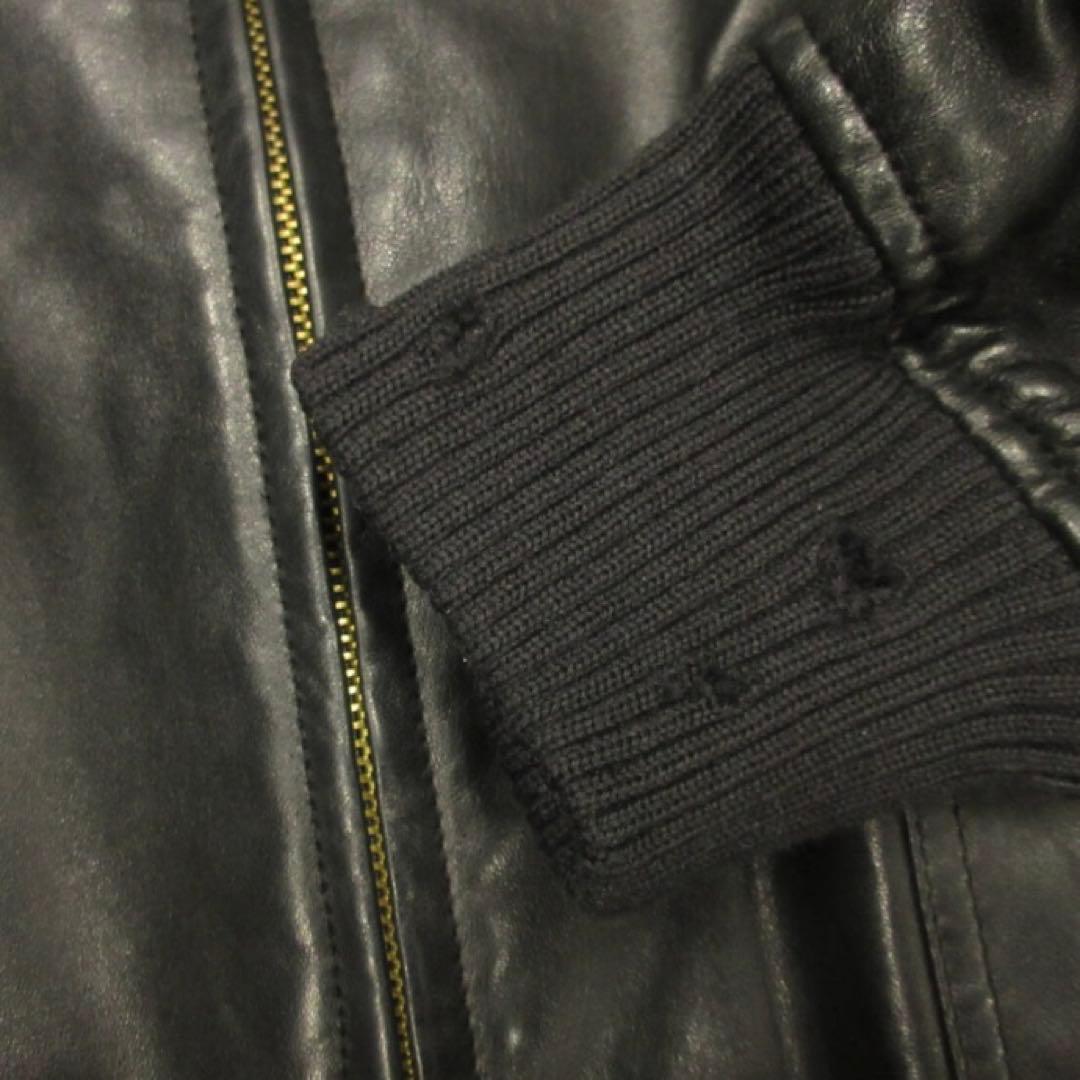 良品 HERMES 80's 90's ラムレザー ボンバー ジャケット 52