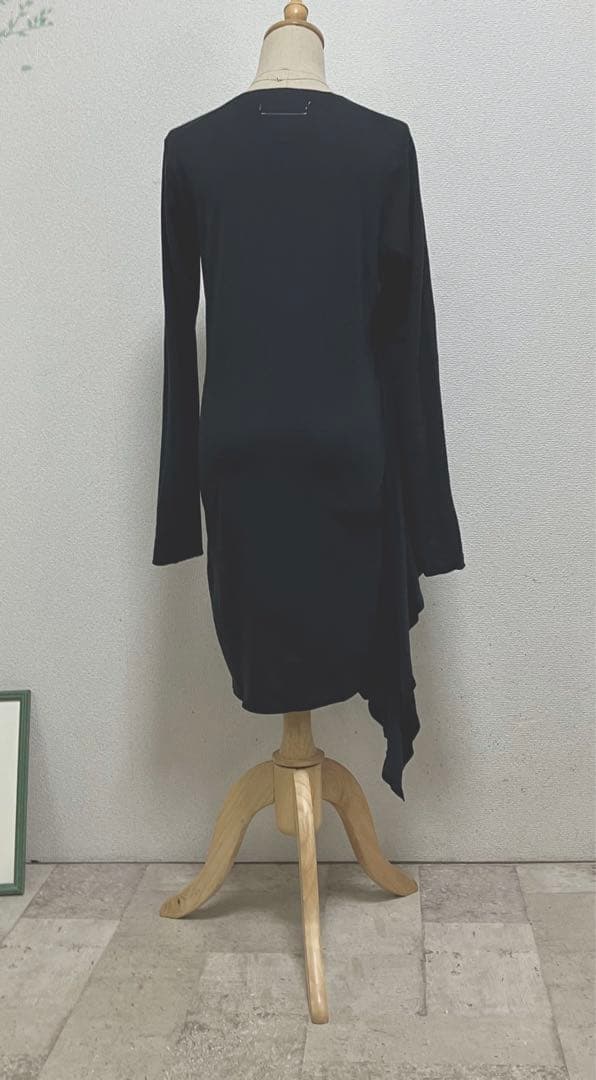 MM6 アシメトリーワンピース　S コットン　ウォッシャブル　カットソー　黒