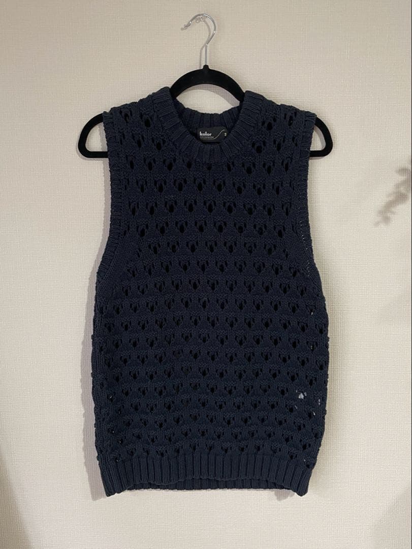 トップス Kolor 17SS mesh sleeveless 17SCM-N04302