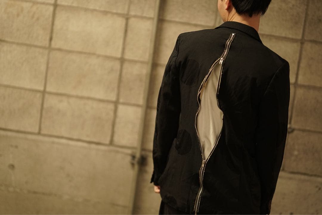 14aw ポリ縮 dot zip jacket コムデギャルソン オムプリュス