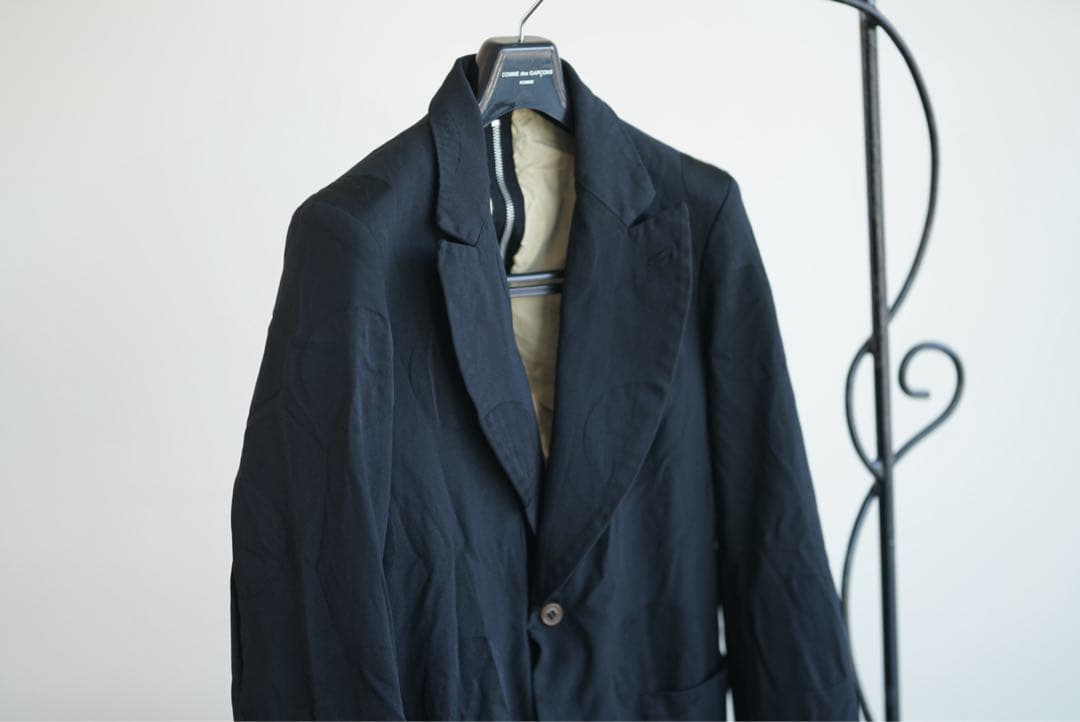 14aw ポリ縮 dot zip jacket コムデギャルソン オムプリュス