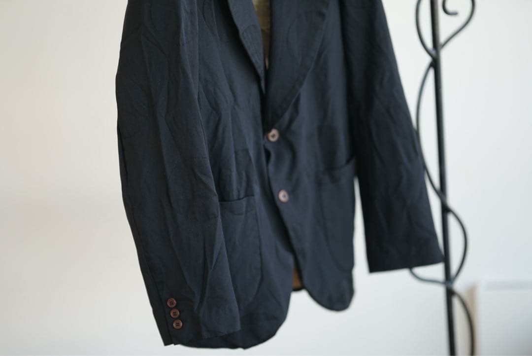 14aw ポリ縮 dot zip jacket コムデギャルソン オムプリュス