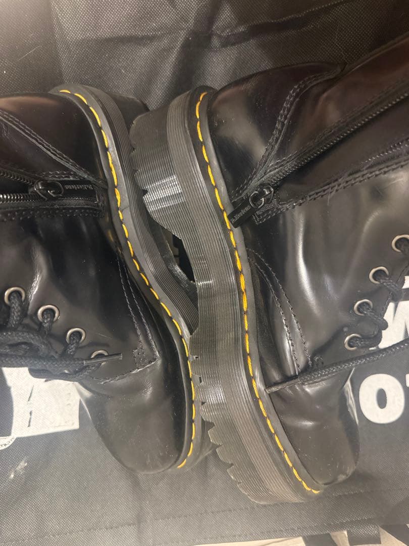 Dr.Martens ジェイドンダブルソールサイドジップ厚底レースアップレザー